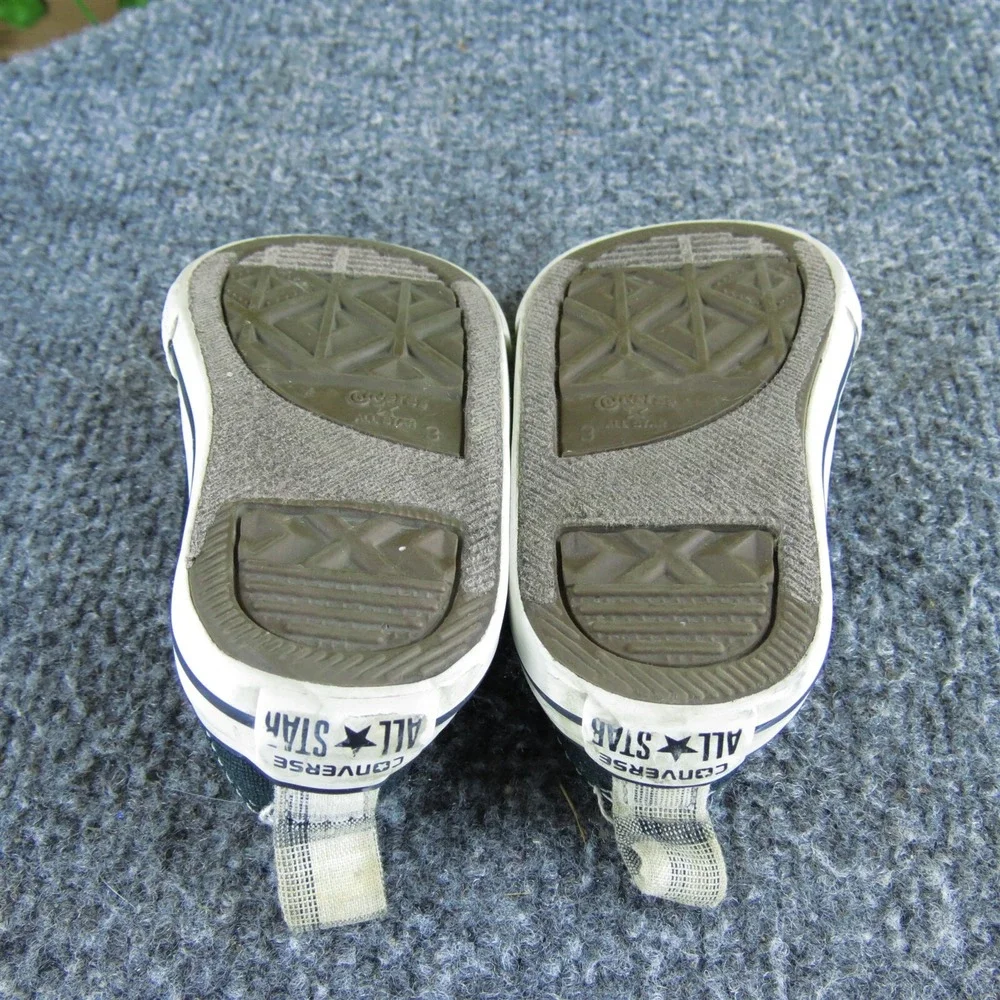 Converse Unisex Sneaker Laceless Sz T 3 Medium‎ Black Fabric Slip On